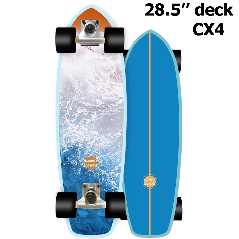 Skateboard Complete Deck - Deep Concave Deck Surfskate Board, Land