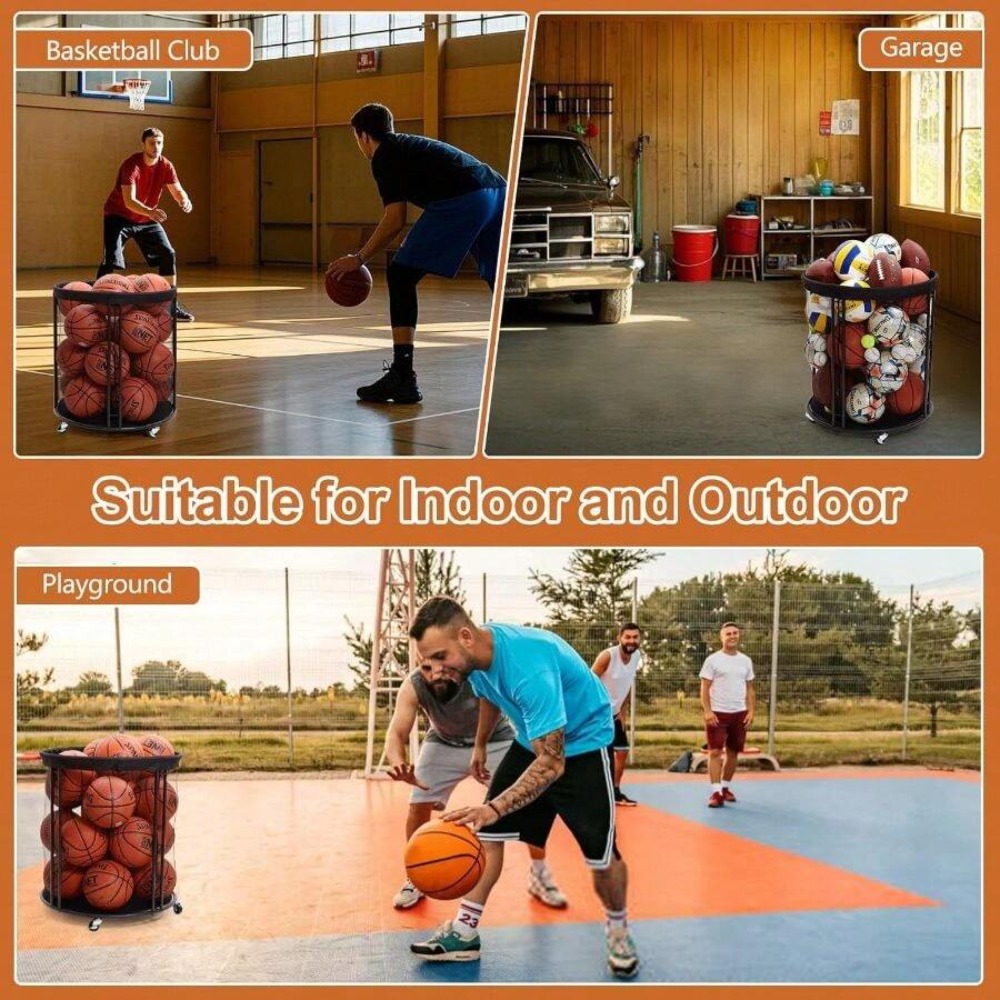 Heavy Duty Ball Storage Bin Ca - Sports Equipment Basketball 评论和价格