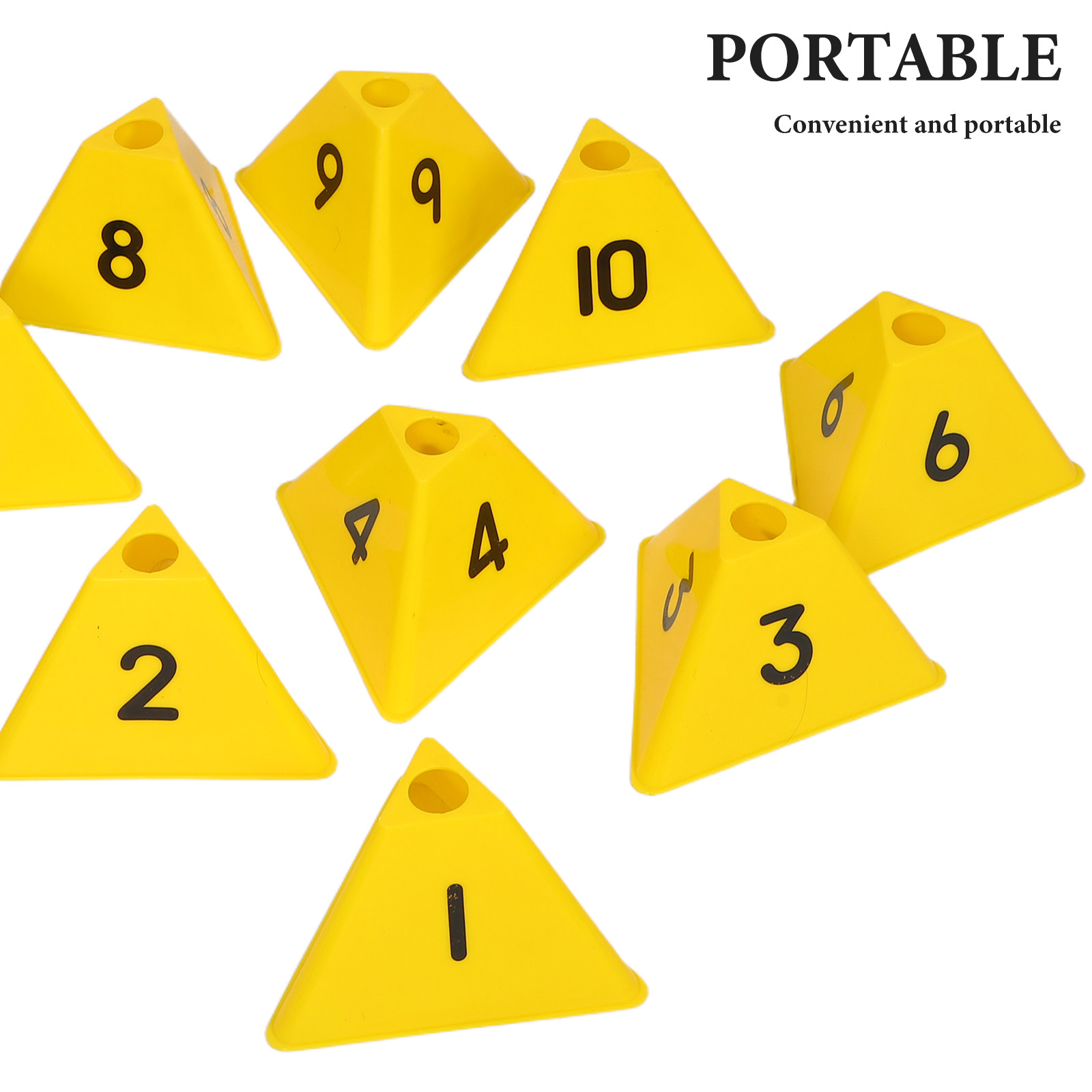 10Pcs Football Training Marker - Sports Equipment Basketball 评论和价格